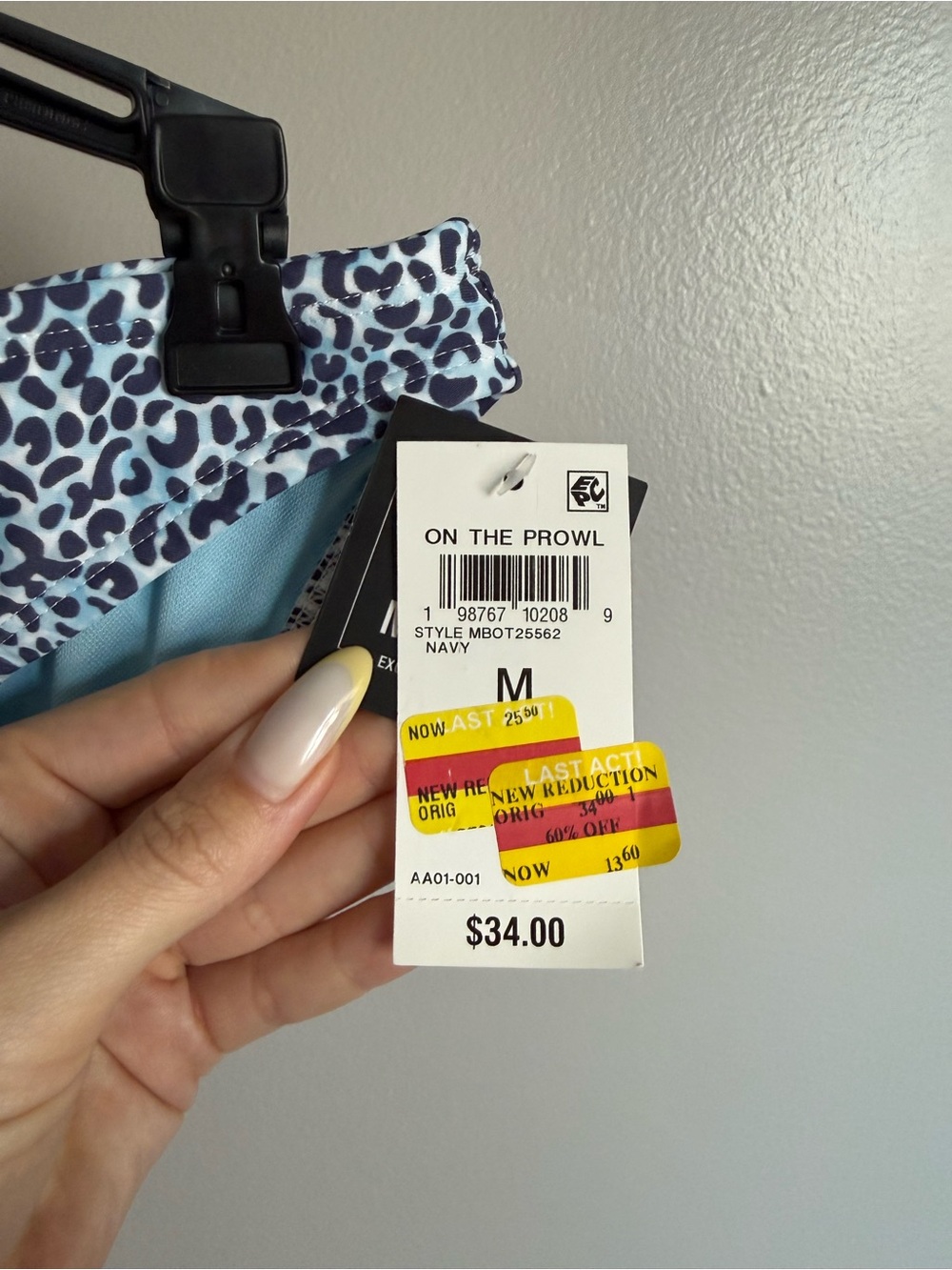 NWT Bar III “On the Prowl” Bikini Bottom – Navy Leopard Print (Size M) - Picture 2 of 4